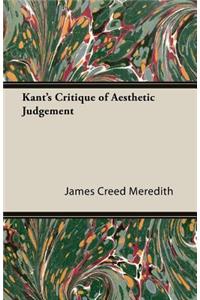 Kant's Critique of Aesthetic Judgement