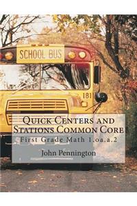 Quick Centers and Stations Common Core