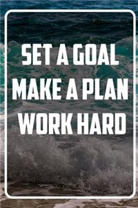 Set a goal - Make a Plan - Work hard.