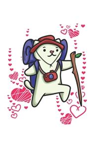 Hiking Heart Cat Notebook