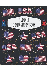 American Flag Primary Composition Book