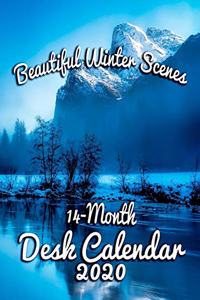 Beautiful Winter Scenes 14-Month Desk Calendar 2020