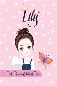 Lily Daily Planner Notebook Diary