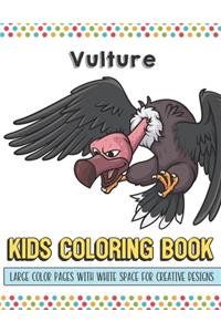 Vulture Kids Coloring Book Large Color Pages With White Space For Creative Designs