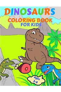 Dinosaurs Coloring Book for Kids Ages 3-8