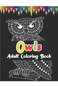 Owls Adult Coloring Book