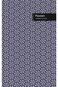 Passion Lifestyle Journal, Blank Write-in Notebook, Dotted Lines, Wide Ruled, Size (A5) 6 x 9 In (Blue)