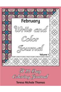 February Write and Color Journal - Volume 1