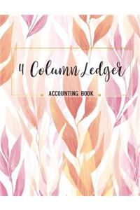 4 Column Ledger Accounting Book