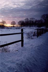 2019 Weekly Planner Winter Theme Daybreak Sunrise Fence 134 Pages