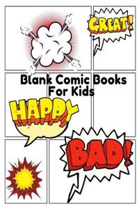 Blank Comic Books for Kids: Sketch Books for Drawing for Teen Boys, Drawing Book Super Hero