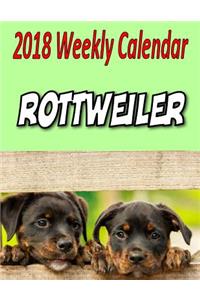 2018 Weekly Calendar Rottweiler
