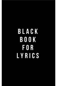 Black Book For Lyrics