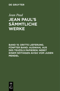 Jean Paul's Sämmtliche Werke, Band 15, Dritte Lieferung. Fünfter Band