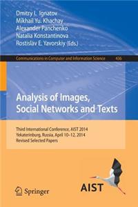 Analysis of Images, Social Networks and Texts