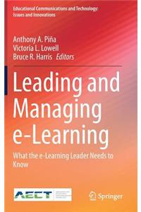 Leading and Managing E-Learning