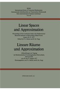 Linear Spaces and Approximation / Lineare Räume Und Approximation