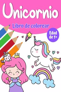 Unicornio magico libro para colorear para ninas 1+