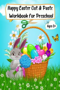 Happy Easter Cut and Paste Workbook for Preschool