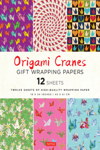 Origami Cranes Gift Wrapping Papers - 12 Sheets