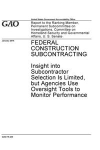 Federal Construction Subcontracting