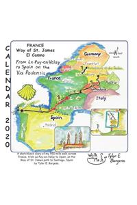 Calendar 2020, France Way of St. James El Camino
