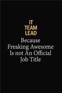 IT team lead Because Freaking Awesome Is Not An Official Job Title
