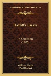 Hazlitt's Essays