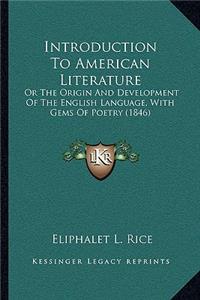Introduction to American Literature