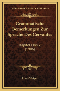 Grammatische Bemerkungen Zur Sprache Des Cervantes