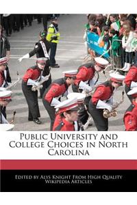Public University and College Choices in North Carolina