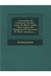 Association En L'Honneur Du Sacr -Coeur de Marie
