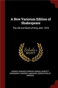 A New Variorum Edition of Shakespeare
