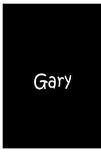 Gary - Black Personalized Notebook / Extended Lined Pages / Soft Matte