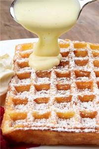 Fresh Belgian Waffles and Strawberries Journal