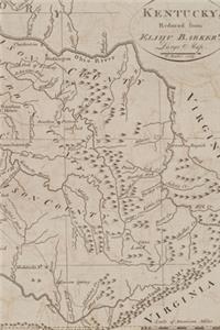 Kentucky Vintage Map Field Journal Notebook, 50 pages/25 sheets, 4x6