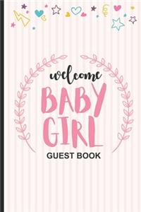 Welcome Baby Girl Guest Book
