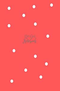Inverse Red Pastel Stylish Modern Dotted Notebook, Dot Grid Sketcher (8.5x11) Large Journal