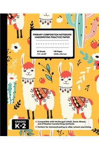Primary Composition Notebook Handwriting Practice Paper
