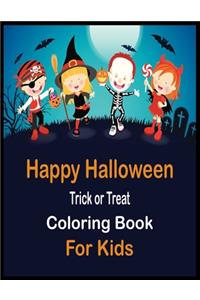 Halloween Trick or Treat Coloring Book for Kids