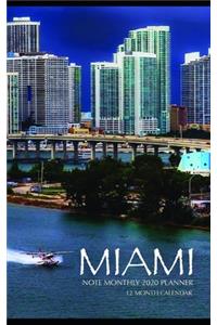 Miami Note Monthly 2020 Planner 12 Month Calendar