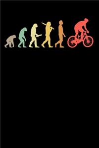 Mountain Biker Notebook: Retro Mountain Biking Evolution 6 x 9 Lined Ruled Journal Gift For Mountain Bikers (108 Pages)