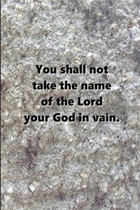 2020 Weekly Planner Religious Theme 2nd Commandment Modern Stone