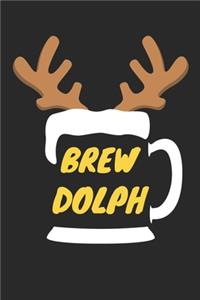 Brewdolph Notebook - Beer Lover Journal - Christmas Diary