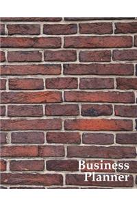 Business Planner 8" x 10" - Planner, Organizer and Record-Keeper - Red Bricks