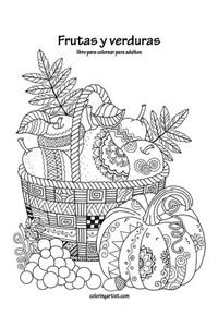 Frutas y verduras libro para colorear para adultos 1