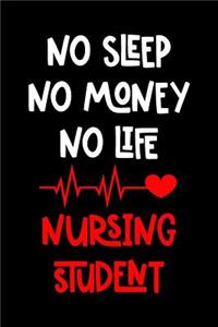 No Sleep No Money No Life Nursing Student
