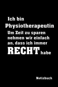 Ich Bin Physiotherapeutin Notizbuch