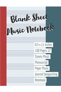 Blank Sheet Music Notebook