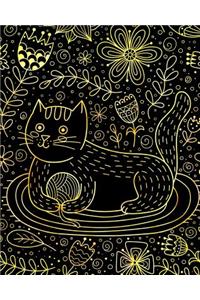 Bullet Journal Notebook Cute Cat in Flowers Pattern 10
